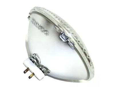 Large transparent PAR56 incandescent bulb with mogul end prongs