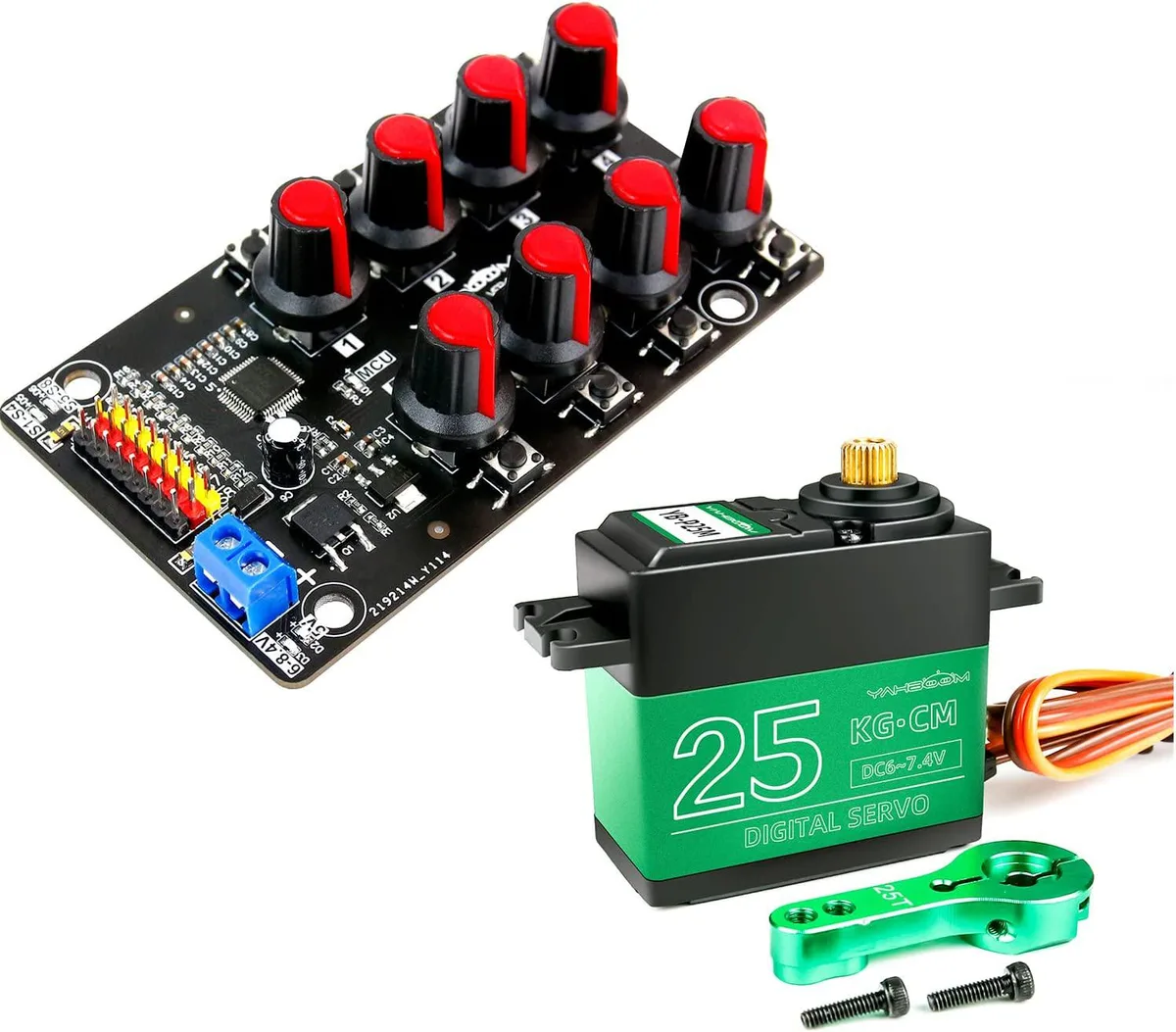 yahboom yahboom 8-Channel Servo Tester &amp; 25kg Digital Servo DS3218MG — product photo