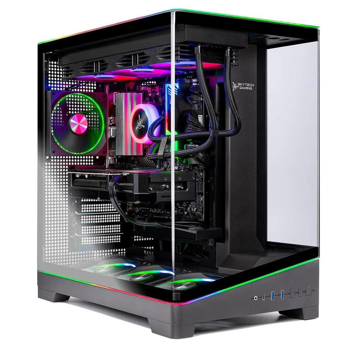 Skytech Skytech Harpy Gaming PC Ryzen 7 9800X3D RTX 5070 32GB DDR5 1TB NVMe 360mm AIO — product photo
