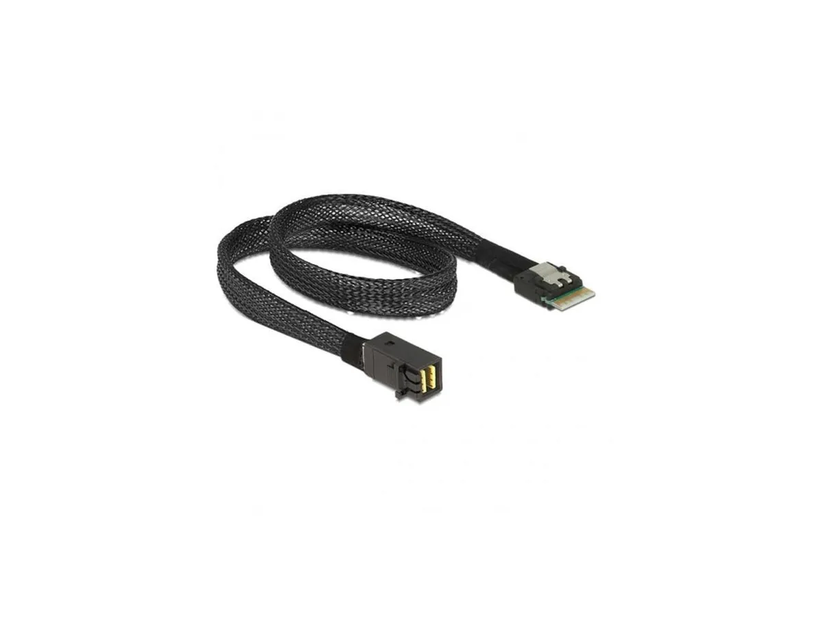 BUCIER BUCIER Slim SAS 4.0 SFF-8654 4i 38pin to HD Mini SAS 4i SFF-8643 36pin Cable 50cm — product photo