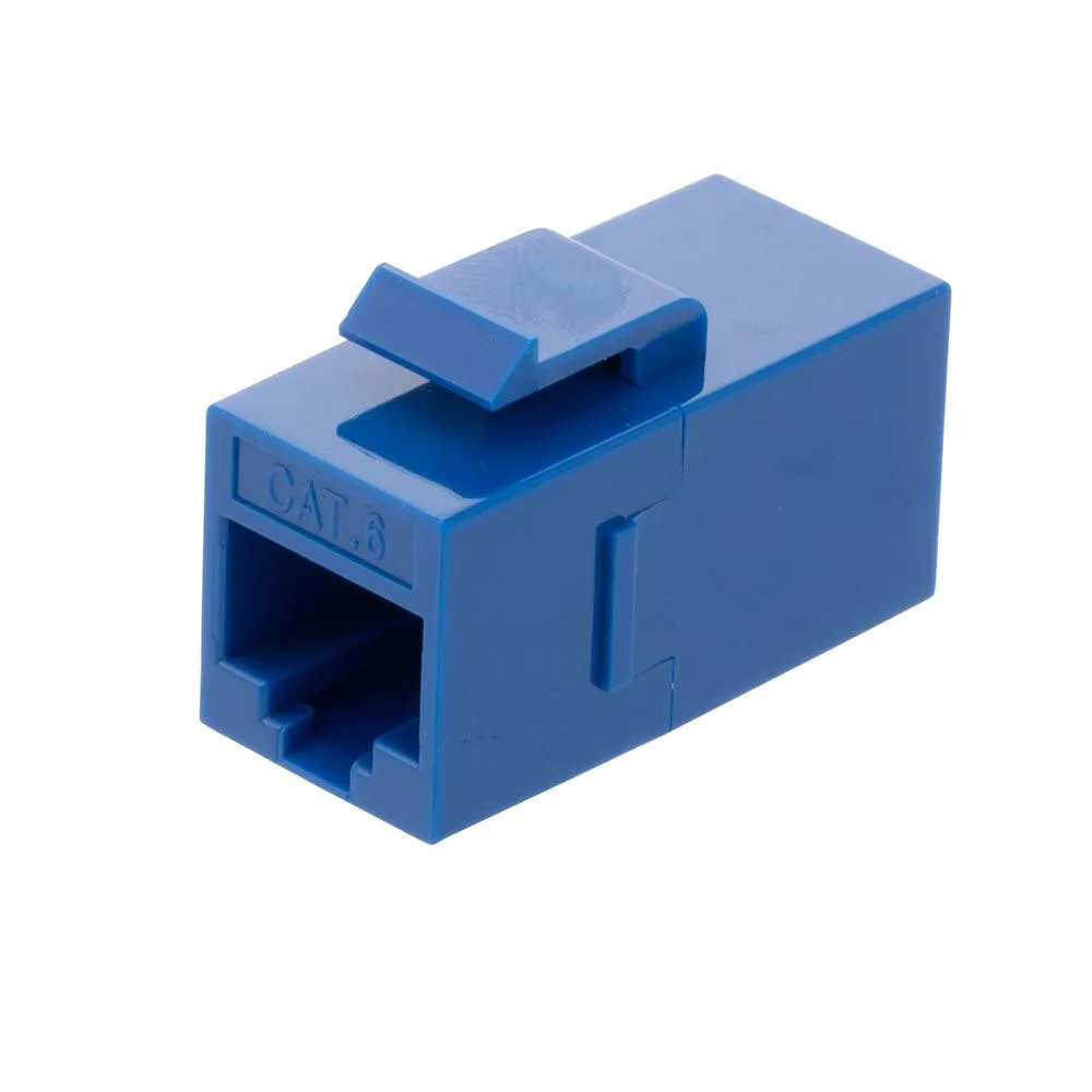 NavePoint NavePoint CAT6 UTP Keystone Coupler RJ45 Female to Female 10 Pack Blue — product photo