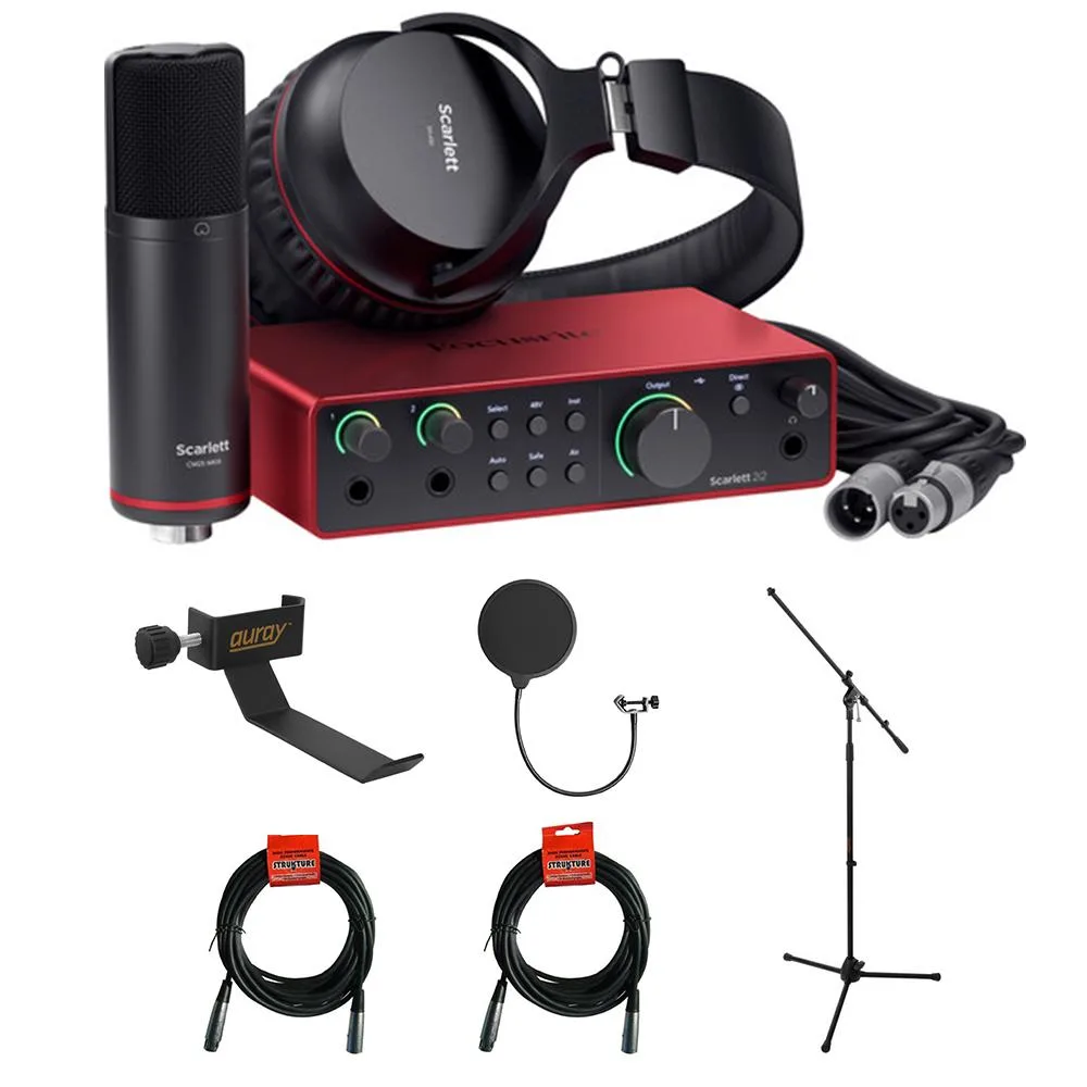 Kellards Kellards 2i2 Studio 4th Gen Bundle with Mic & Headphones effect — product photo