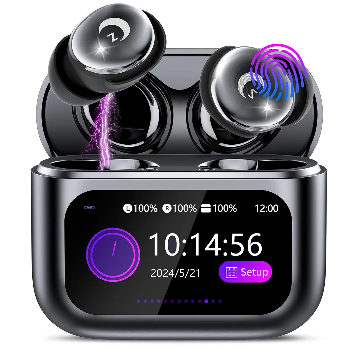 SuperTooth L8 Pro Bluetooth 5.4 Sleep Earbuds Black — product photo