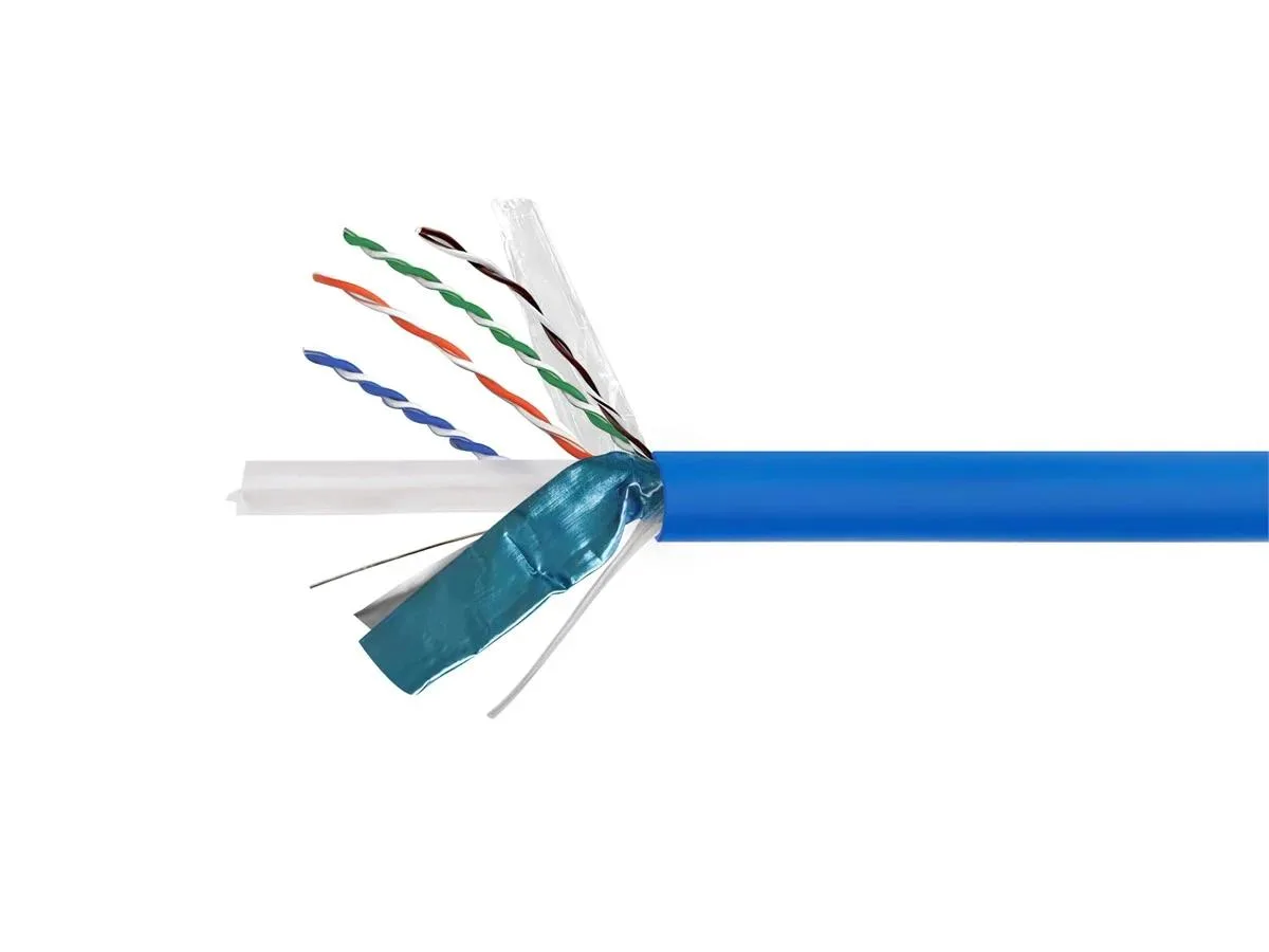 Monoprice Inc. Monoprice Inc. 130662 Cat6A network ethernet cable 1000ft Blue 23AWG 650MHz F/UTP solid CMR — product photo