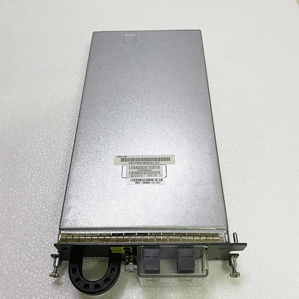 KHACHIMO 341-0181-01 265W power supply unit, silver metal rectangular box with ventilation grille and rear connector panel