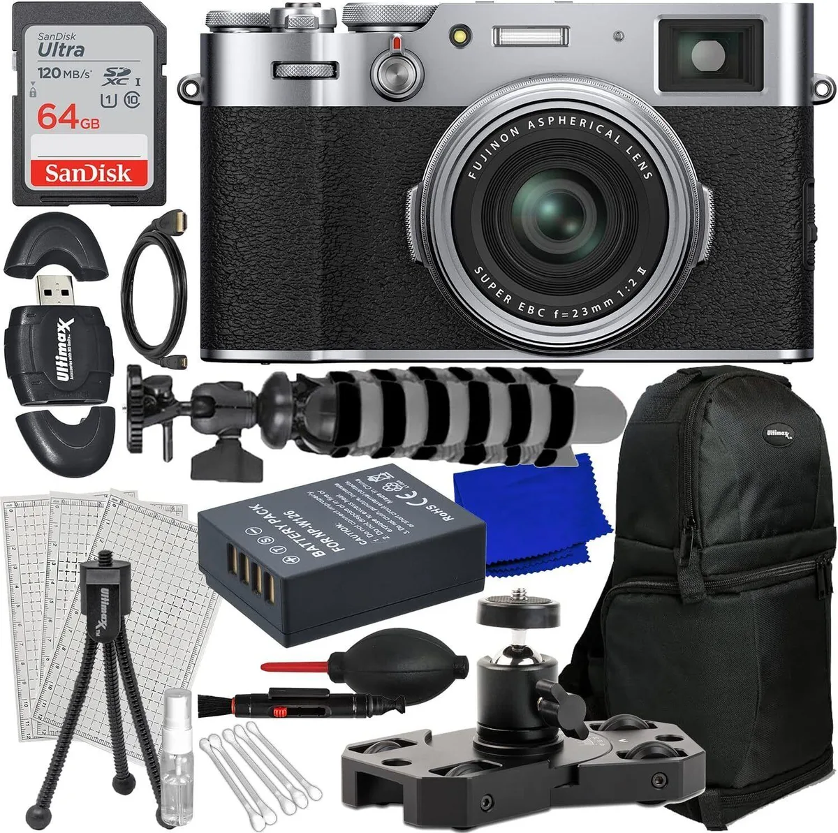 FUJIFILM FUJIFILM X100VI Silver 12PC Accessory Bundle — product photo