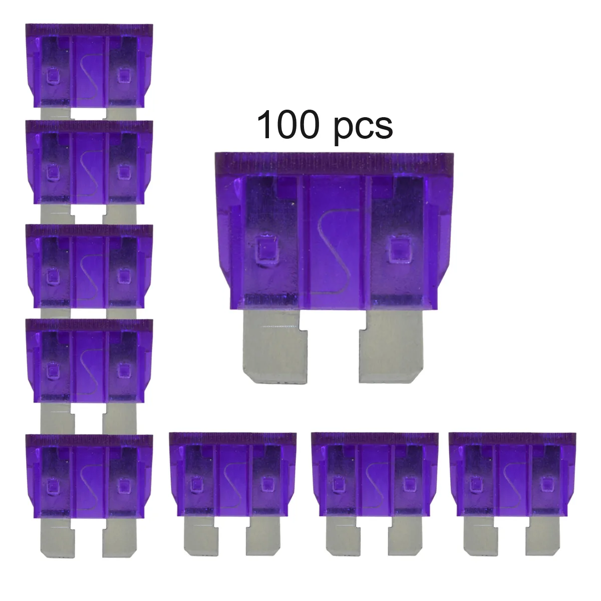 The Wires Zone The Wires Zone 4X-TWZ-ATC3A-25 ATC Blade Fuse 3A 100 Pack — product photo