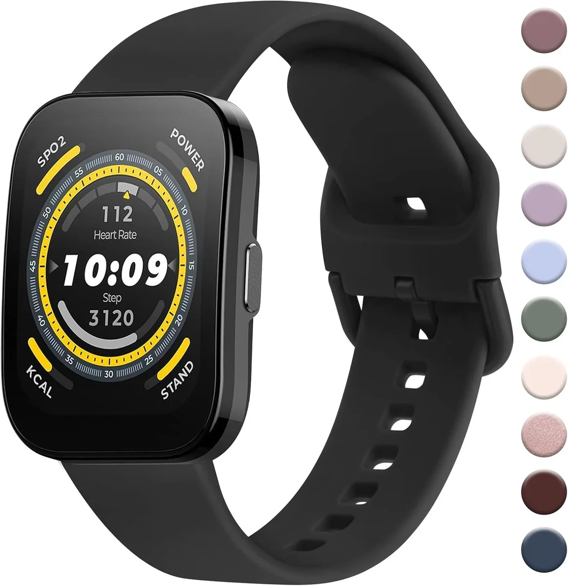 ETEIZU ETEIZU 22 mm Quick-Release Silicone Sport Strap for Amazfit Bip 5/6 GTR 2/3/4 47 mm — product photo