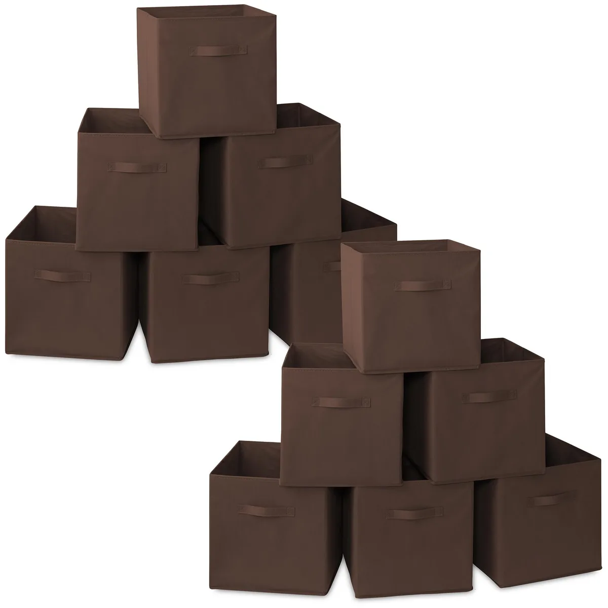 Casafield Casafield 12 Brown Collapsible Fabric Storage Cubes 13 — product photo