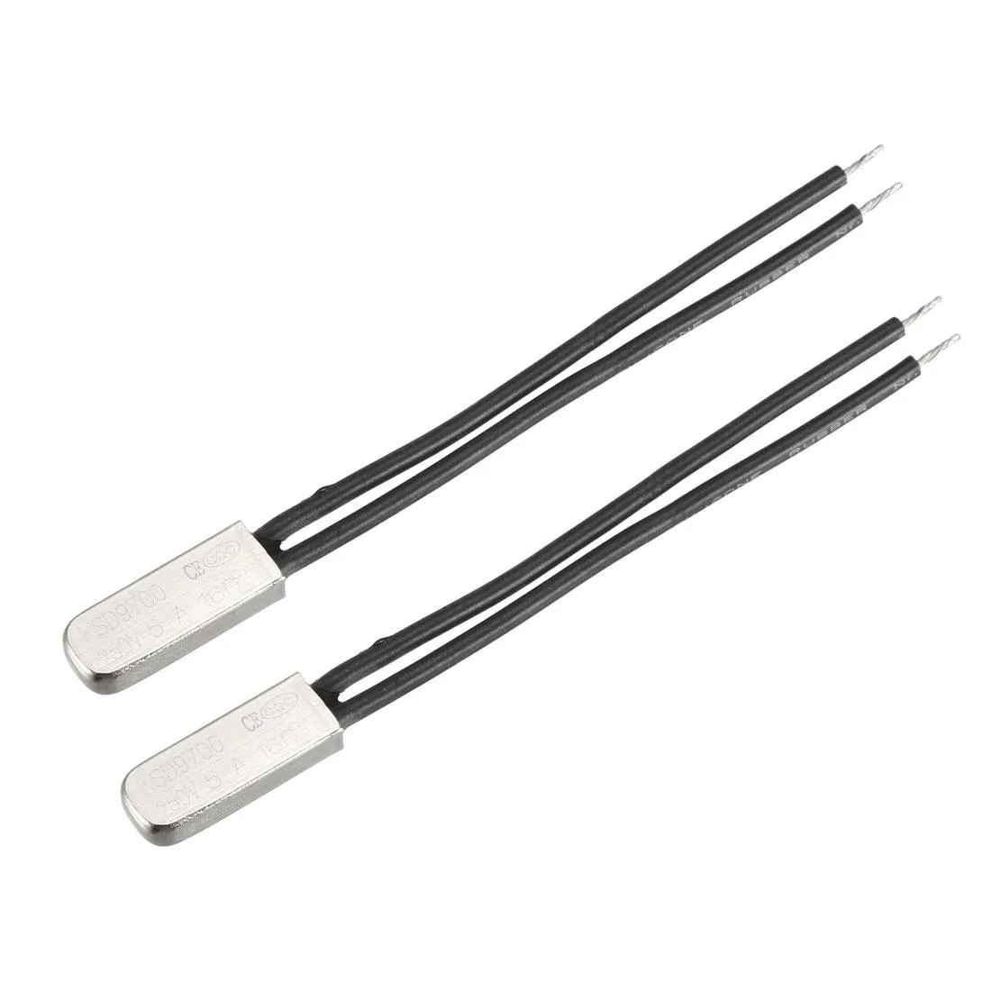 Unique-Bargains Unique-Bargains KSD9700 160 °C N.C 250 V 5 A 2-wire 70 mm electrical timer switch 2pcs — product photo