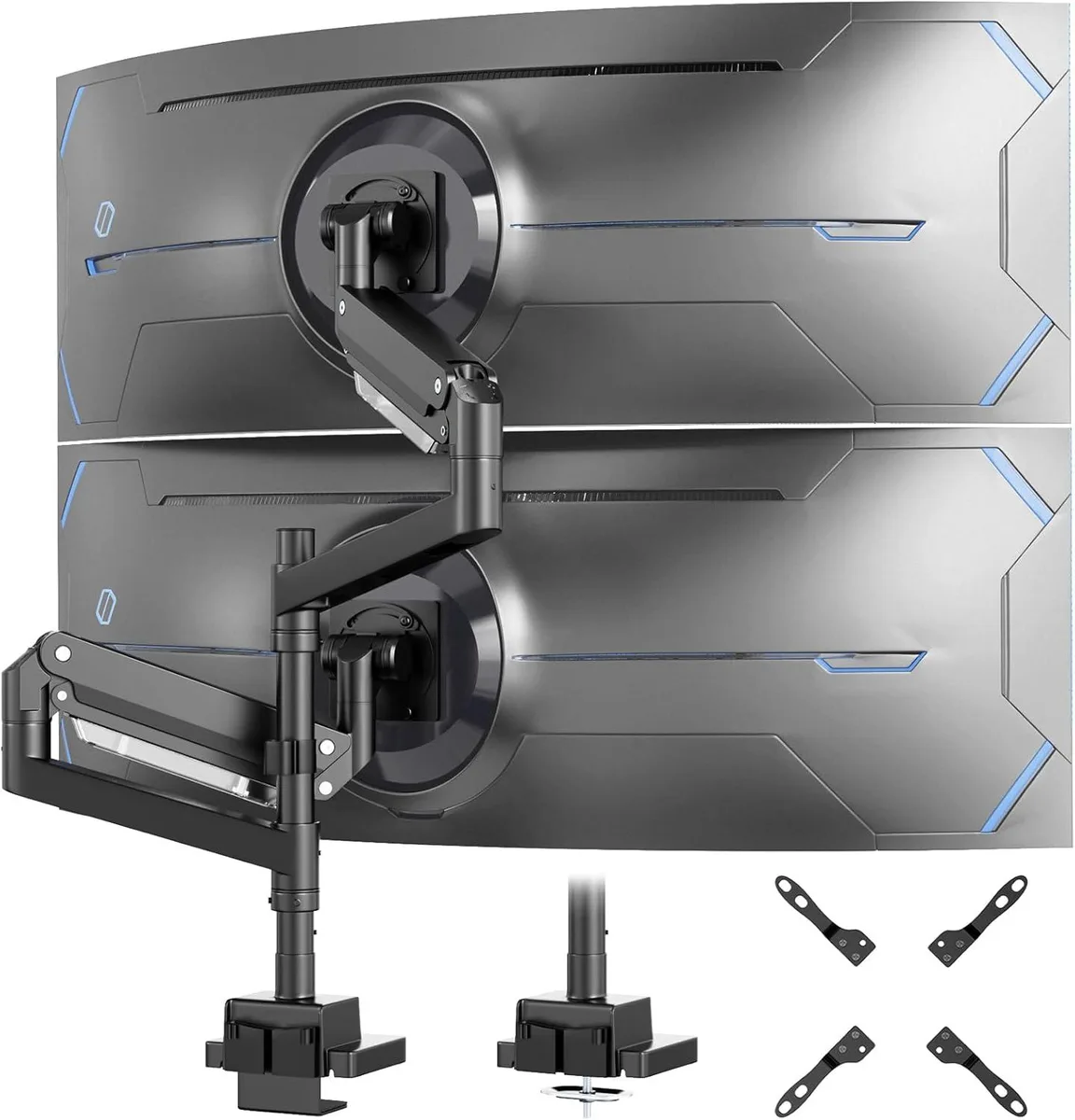 BFKK BFKK 24-57" Dual Vertical Monitor Arm 59.4 lbs Black — product photo