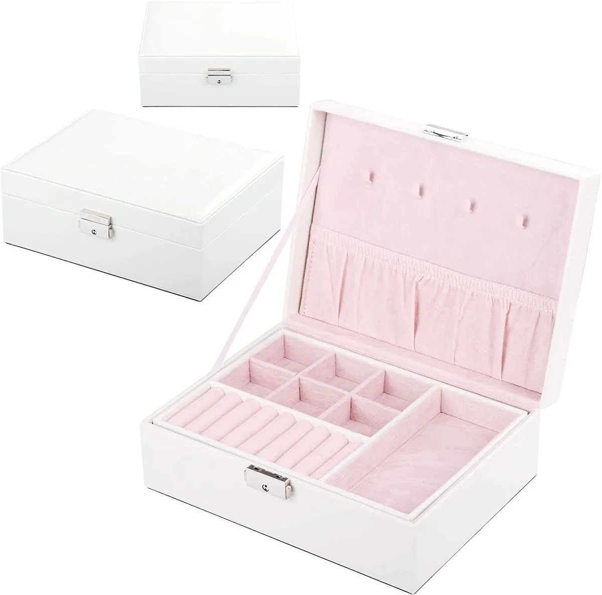anicestore anicestore 2-Layer Jewelry Organizer White 6.7 x 3.5 in — product photo