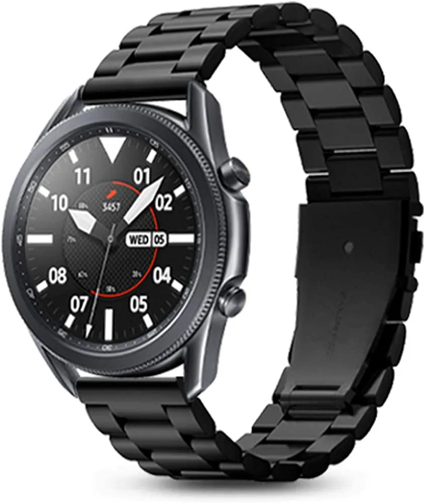 Werleo Werleo 22mm Stainless Steel Watch Band Black 45mm 46mm — product photo