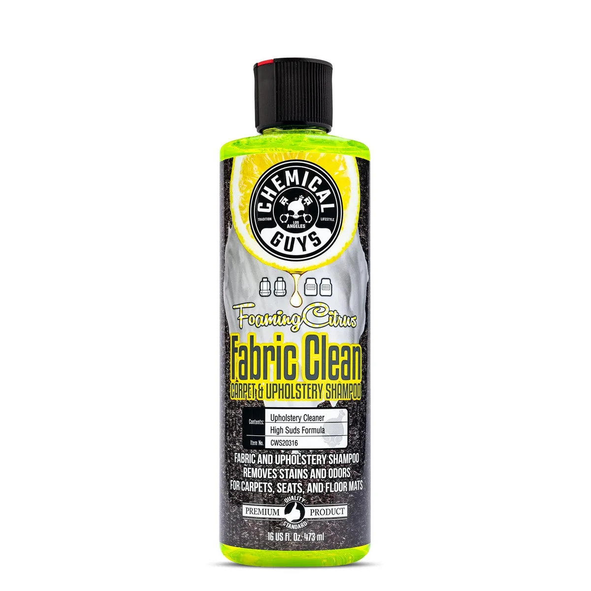 Chemical Guys CWS20316SW Citrus Foam Fabric & Carpet Cleaner 16 oz — product photo