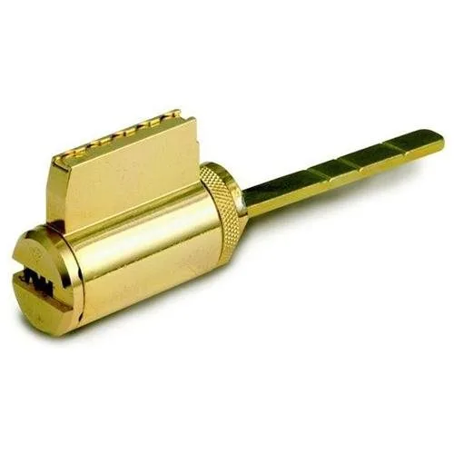 Polished brass deadbolt cylinder with Interactive+ 206 keyway