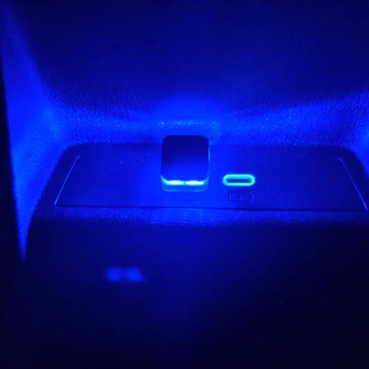  DEAELF Car Interior Atmosphere Lamp Blue .82×.51×.62 in — product photo