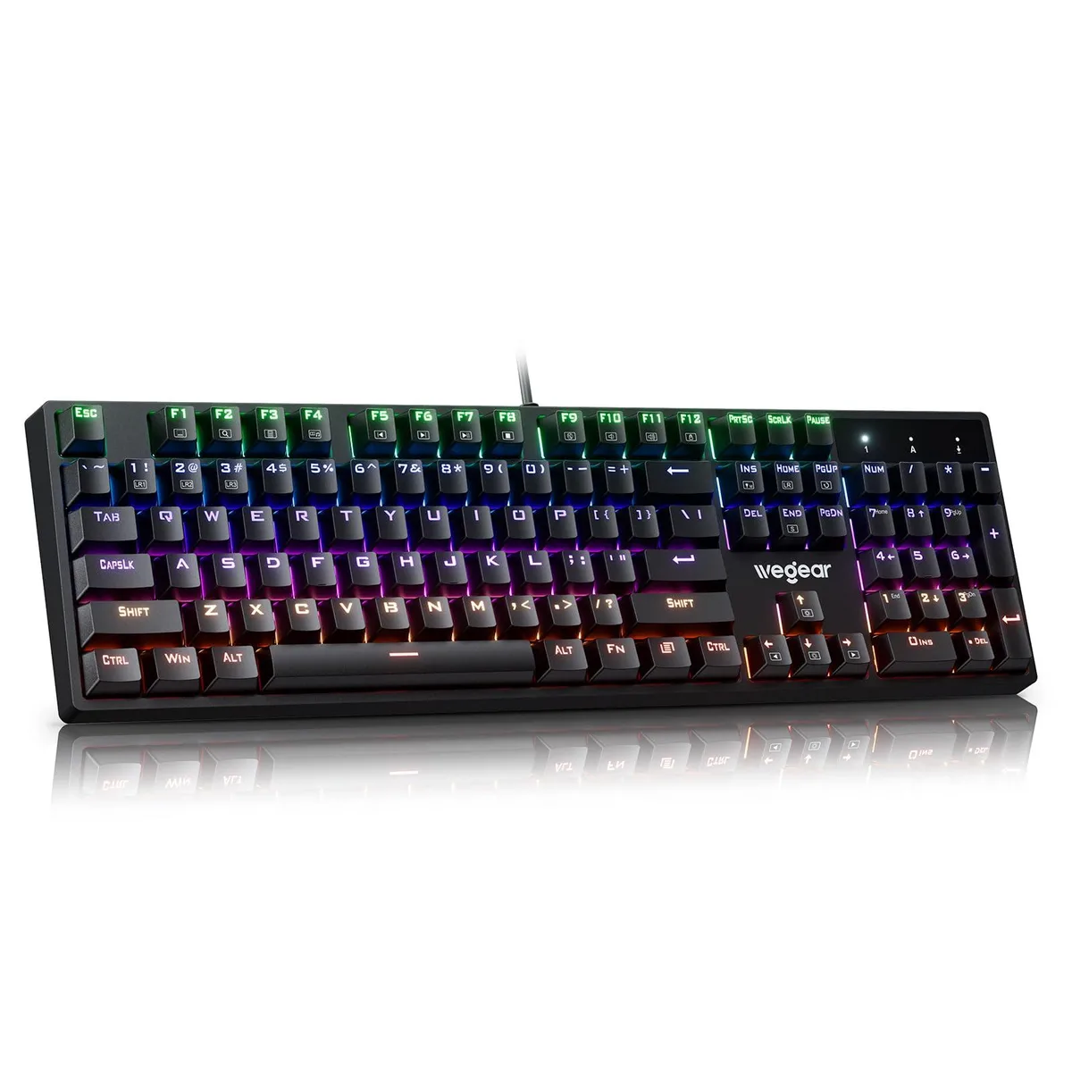  GE GK1-MK Mechanical Gaming Keyboard Clicky Switch 104-Key RGB Wired Black — product photo
