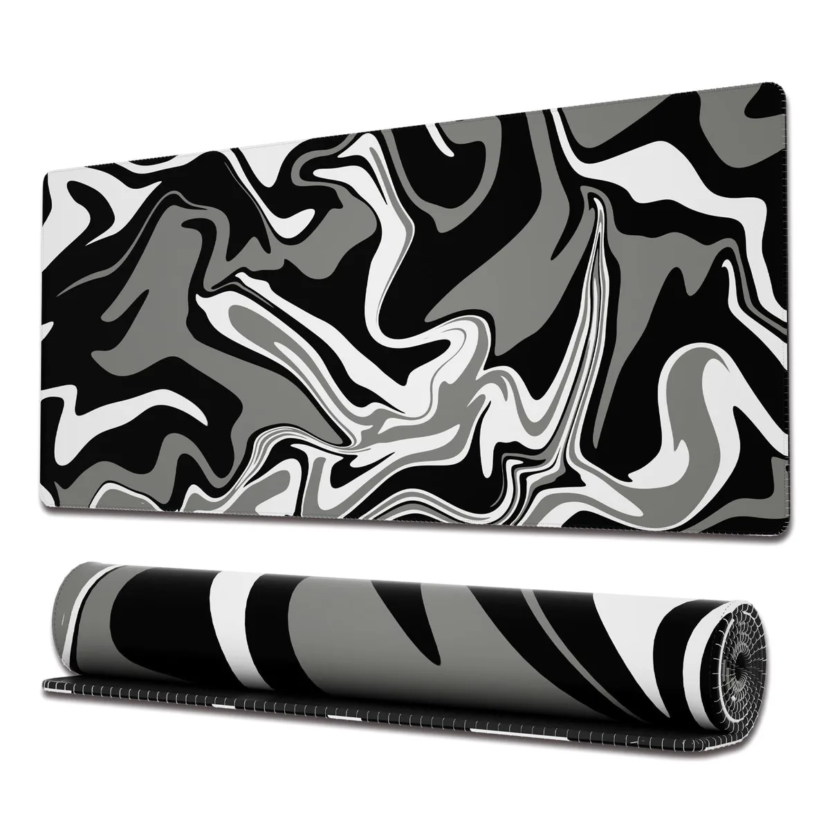 KEHIPI KEHIPI Swirl Black Extended Mouse Pad 31.5 x 11.8 in — product photo