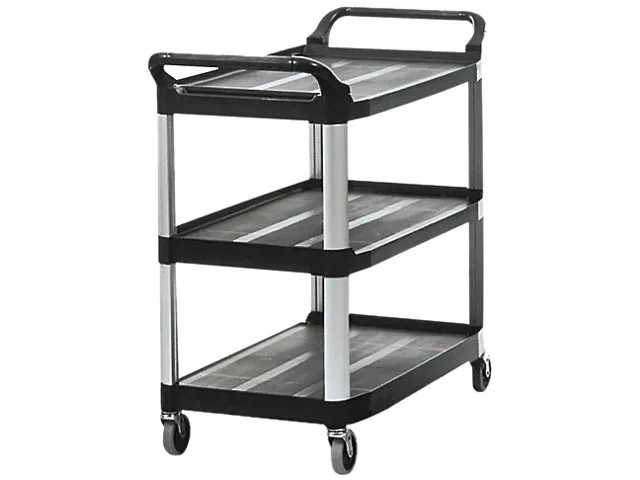 Rubbermaid Commercial Rubbermaid Commercial 409100BLA 3-Shelf Utility Cart, Black — product photo