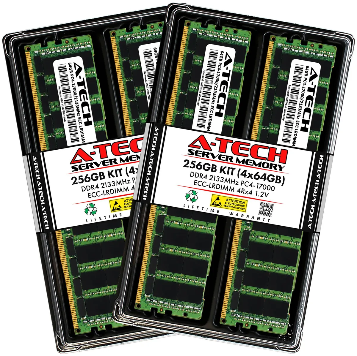 A-Tech A-Tech 256GB (4x64GB) DDR4-2133 ECC LRDIMM 4Rx4 memory upgrade — product photo
