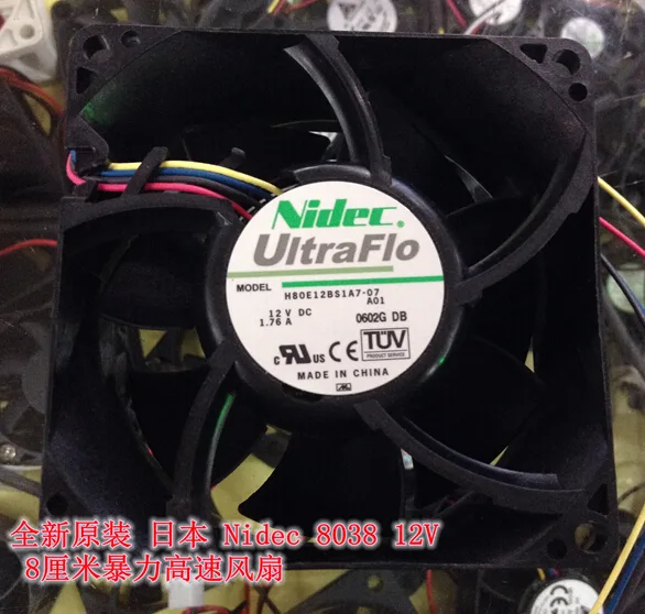 OEM Industries OEM Industries H80E12BS1A7-07 80mm 4-pin ball-bearing fan — product photo