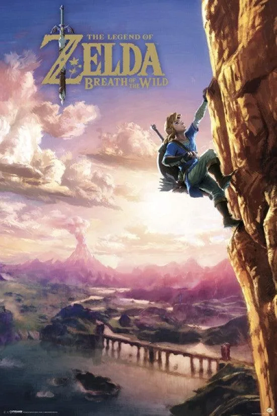 Zelda Breath of the Wild climbing poster 24x36 inches