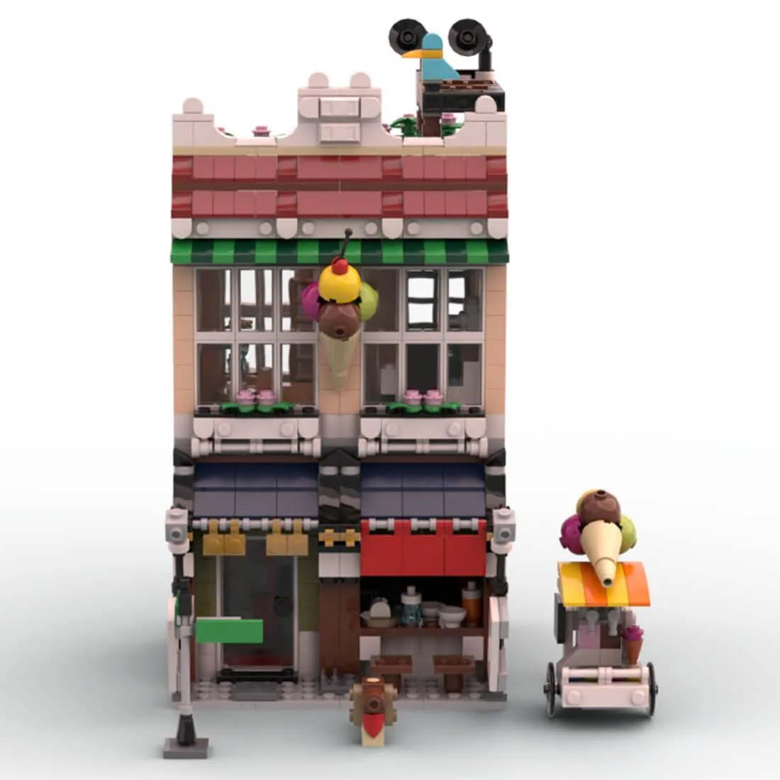 ZITIANYOUBUILD ZITIANYOUBUILD MOC-113478 Ice Cream &amp; Noodle Store 1073PCS Educational Building Set — product photo