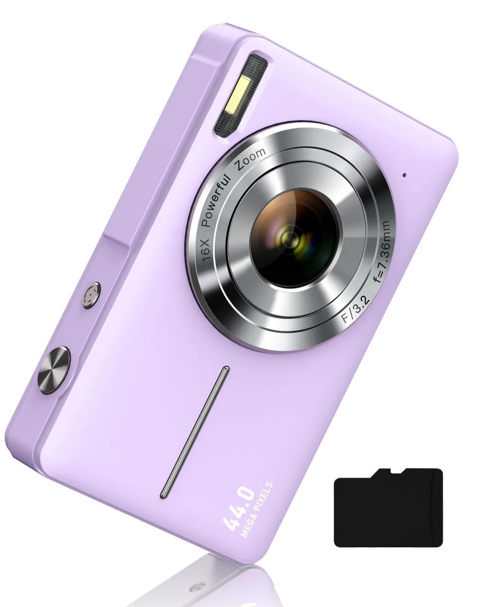 Camkory 403 44MP 16X Zoom Purple Point & Shoot Camera — product photo