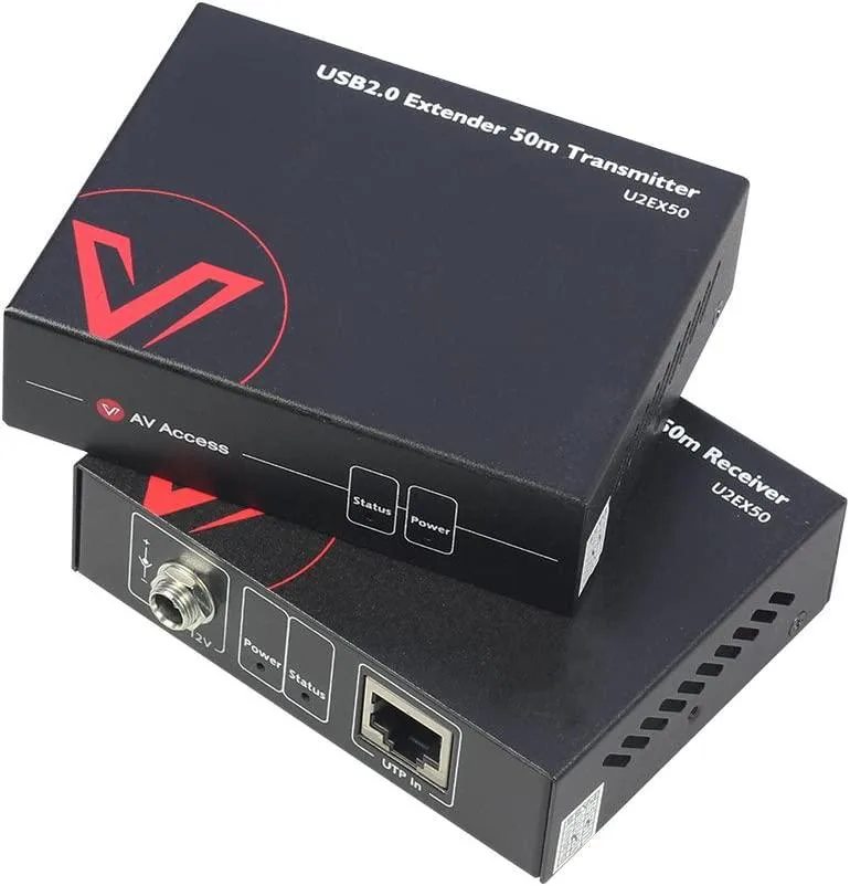 FOCUSTEC FOCUSTEC USB 2.0 KVM Switch 4-Port Cat5e/6/6a/7 196ft 60m 480Mbps — product photo
