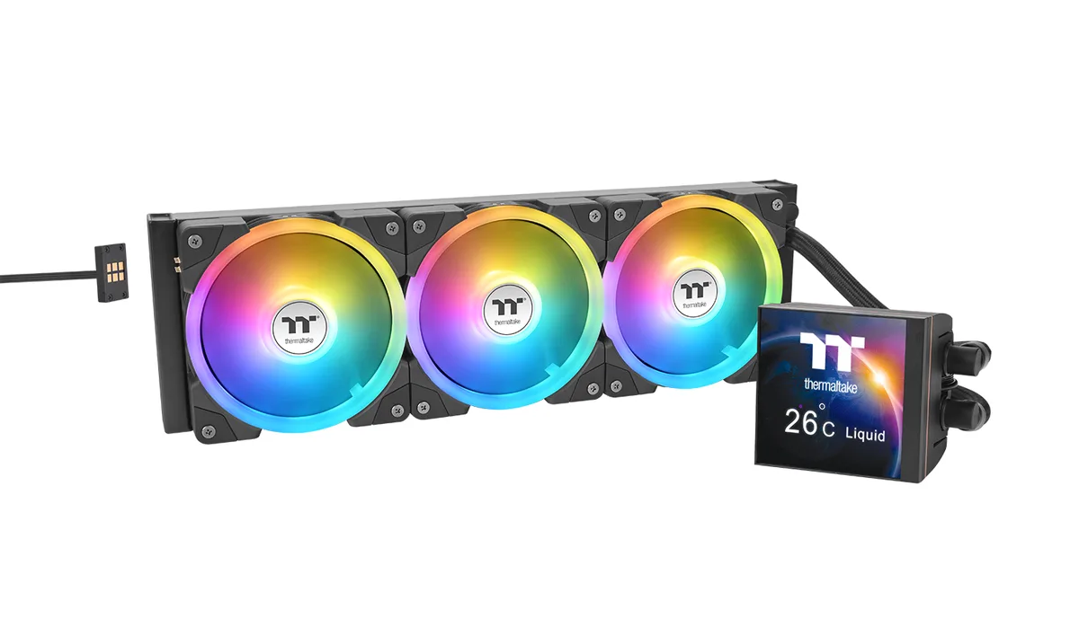 Thermaltake Thermaltake MAGFloe 360 Ultra liquid cooler CL-W432-PL12SW-A 360mm 3.95" LCD — product photo