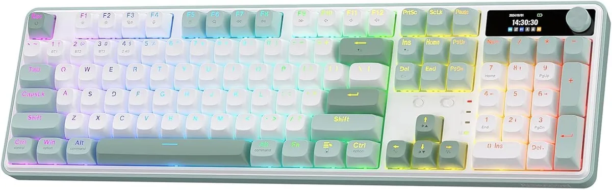 Redragon Redragon K761 Wireless Gasket Gaming Keyboard 104 Keys Jade Cloud Color — product photo