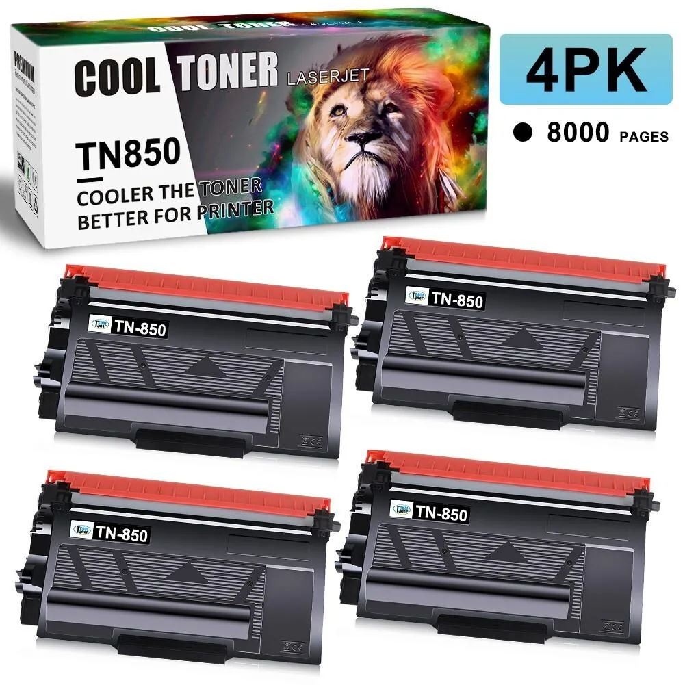 Cool Toner Cool Toner 4PK TN850 Black Laser Toner Cartridge For Brother TN820 — product photo