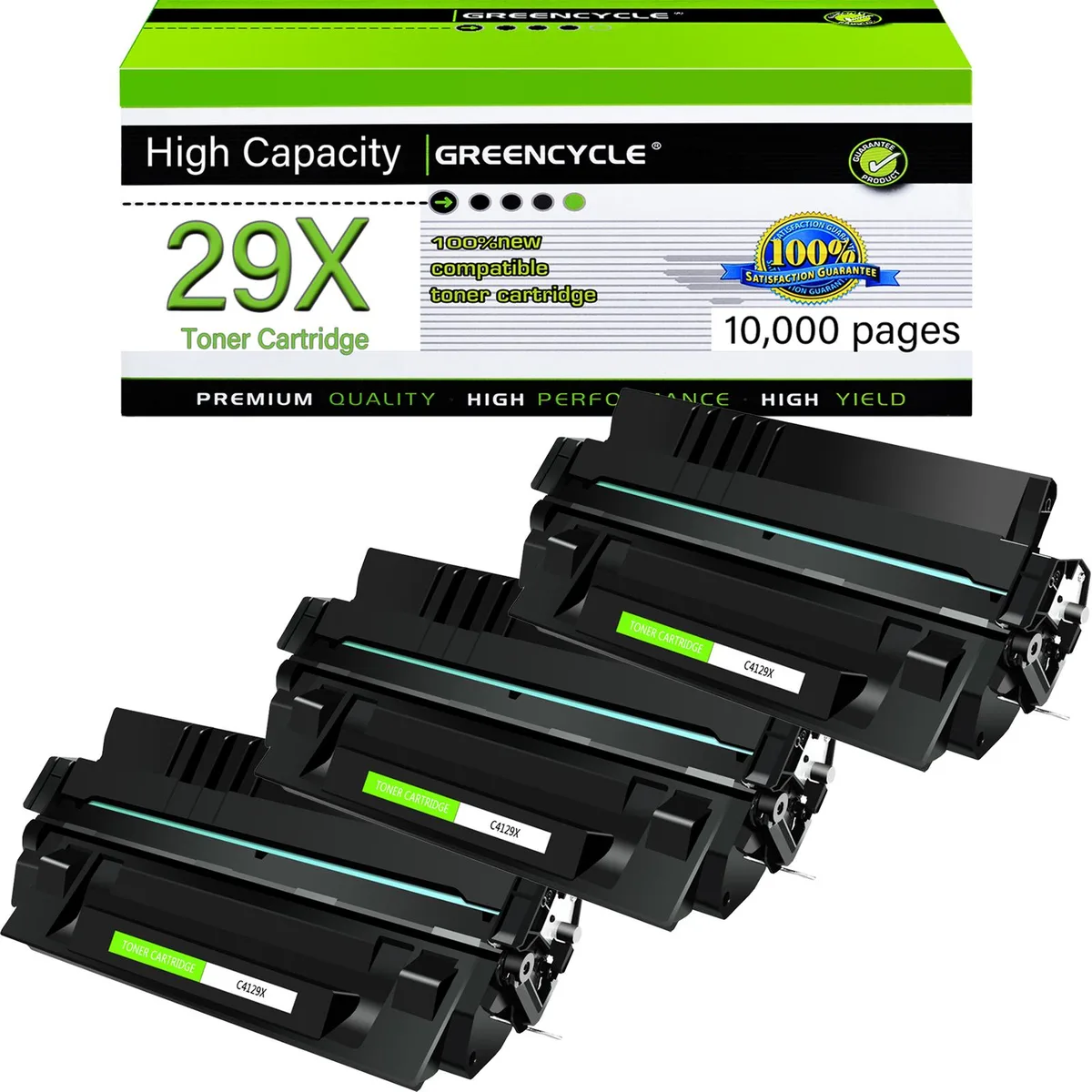 GREENCYCLE GREENCYCLE 29X 3-Pack Black Toner Cartridge — product photo