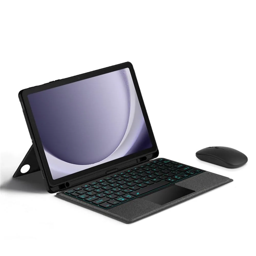 Timoom Timoom Keyboard Case for Samsung Galaxy Tab A9+ 11 inch Black with Trackpad Backlit Rechargeable Mouse — product photo