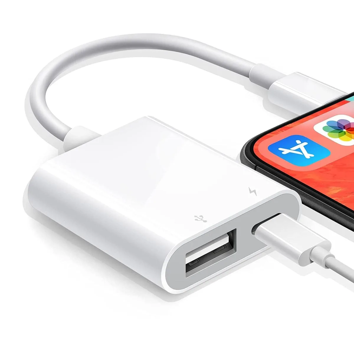  Lightning to USB 3.0 Adapter with Charging Port White — product photo