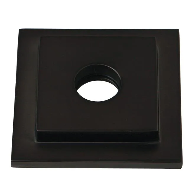 Square brass shower flange with oil-rubbed bronze finish