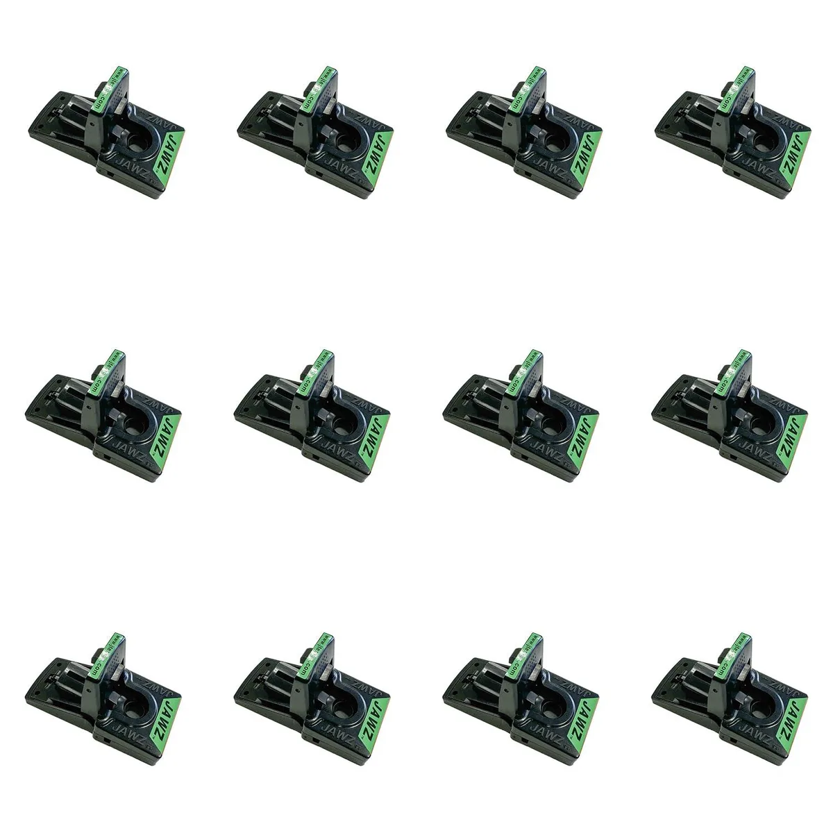 Black plastic mouse traps in 12-pack box