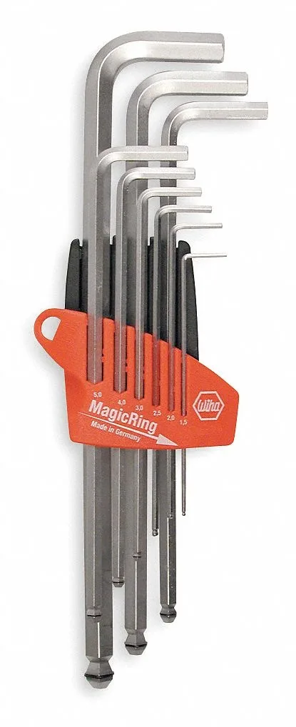 Wiha Tools Wiha Tools 66990 Ball End Hex Key Set 1.5 - 10mm L-Shaped — product photo