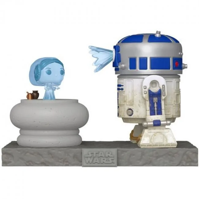 Funko Funko 83799 POP! Deluxe Star Wars R2-D2 with Princess Leia Hologram action figure — product photo
