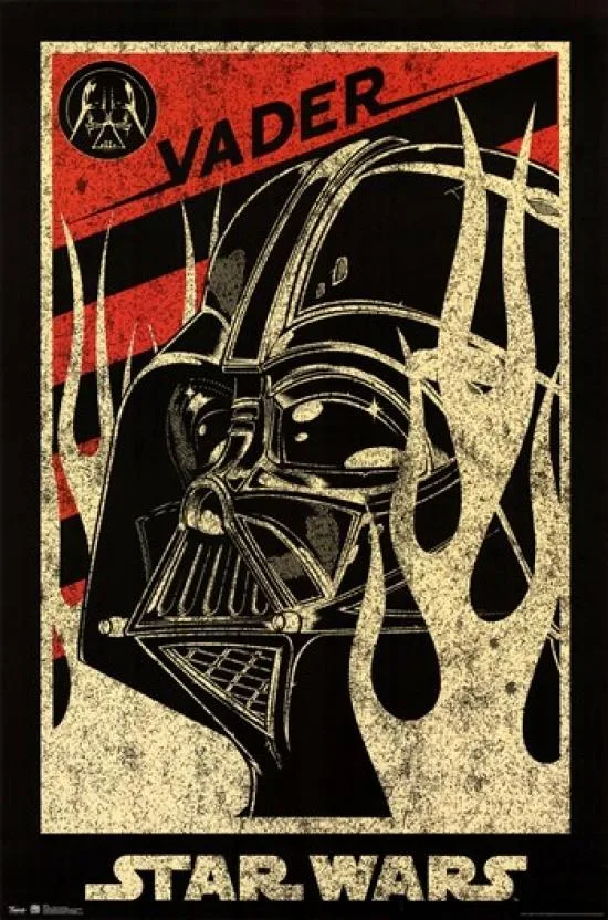 Rolled Star Wars Vader propaganda poster 22 x 34 inches