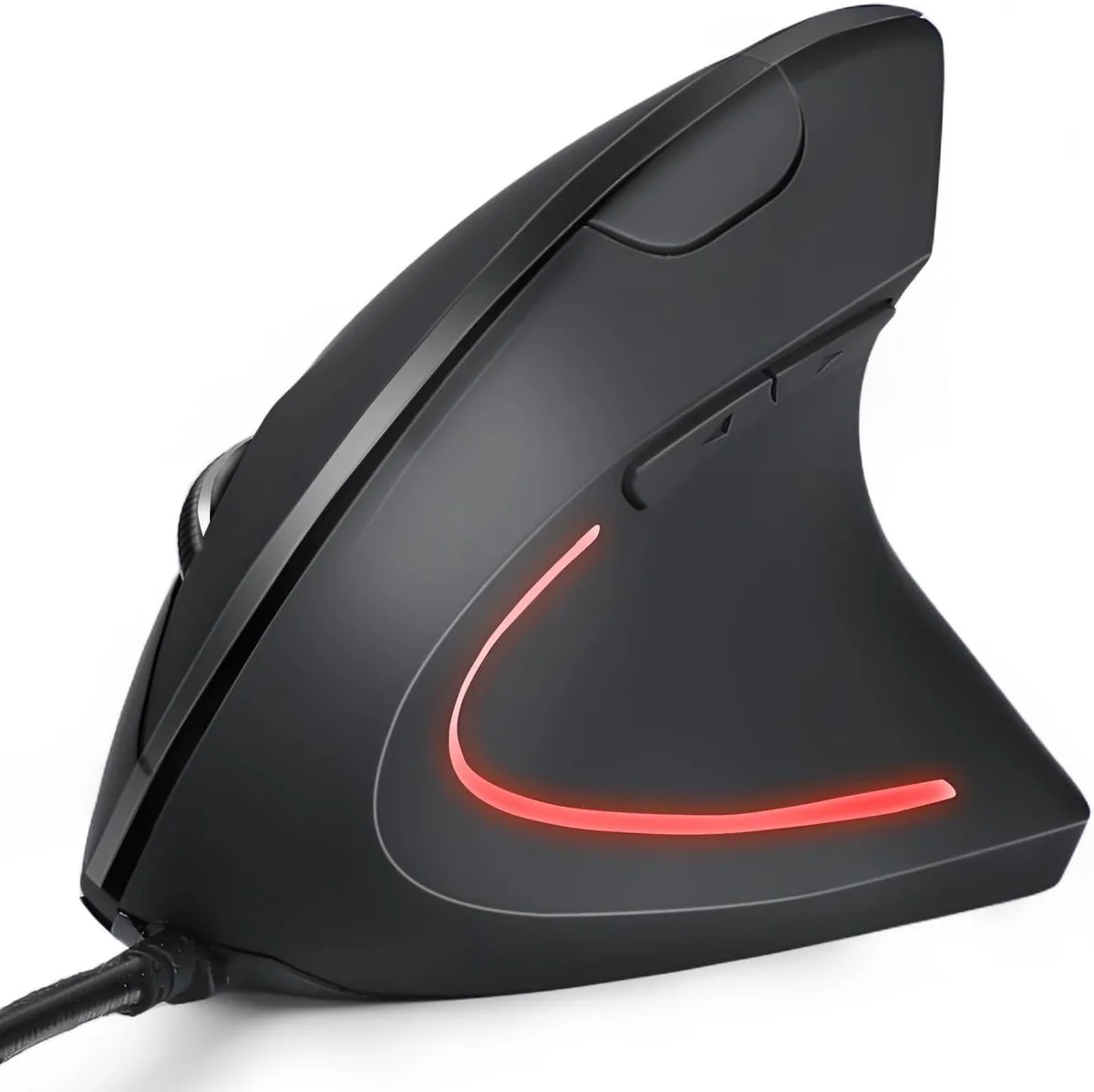 MAONO MAONO Wired Vertical Ergonomic Mouse 800/1200/1600 DPI 6 Buttons Black — product photo