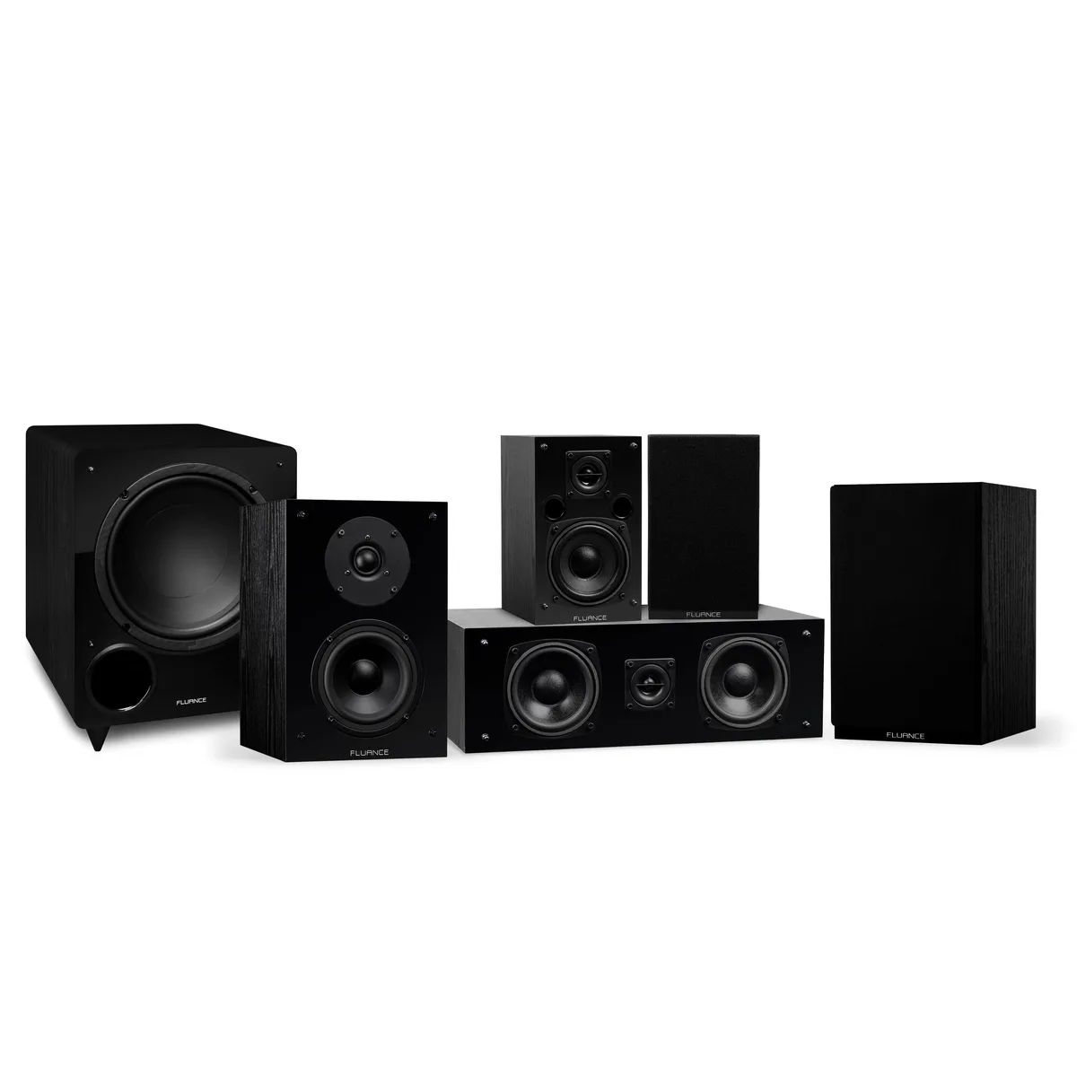 Fluance Fluance SX51BC 5.1 Home Theater Speaker System Black Ash — product photo