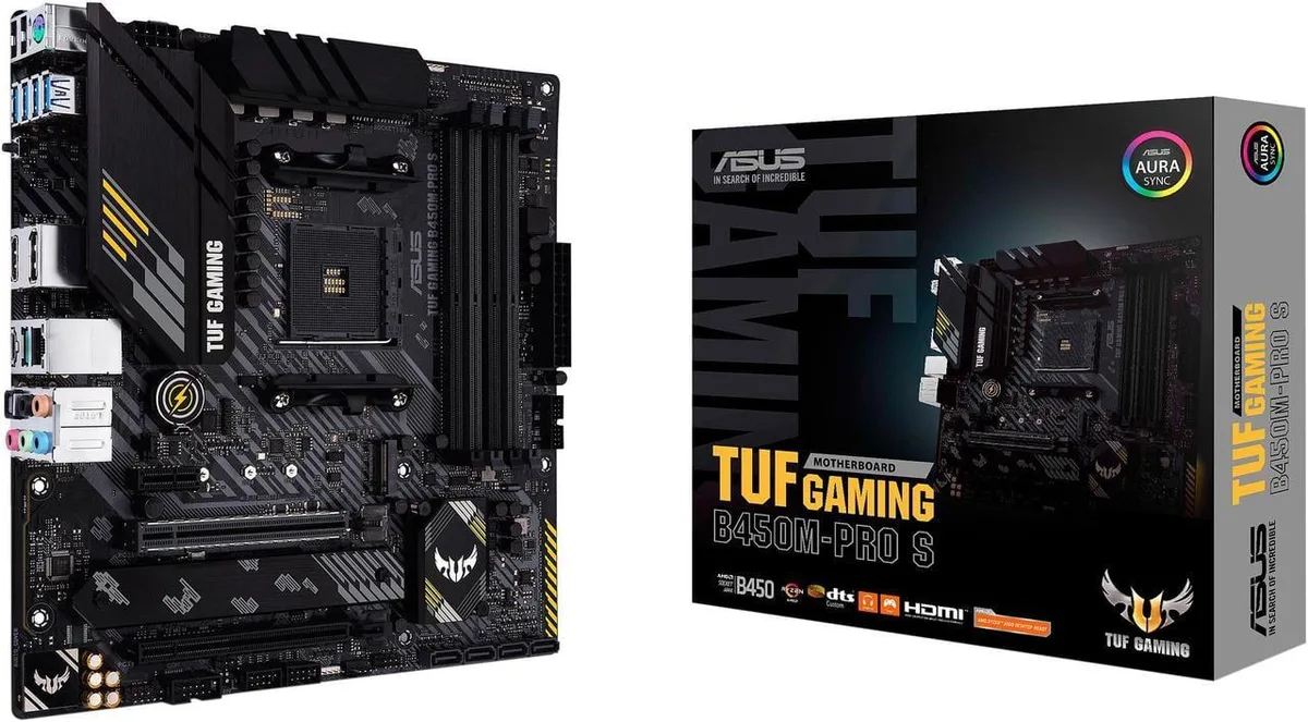 ASUS ASUS TUF GAMING B450M-PRO S AMD motherboard AM4 3rd Gen Ryzen Micro ATX — product photo