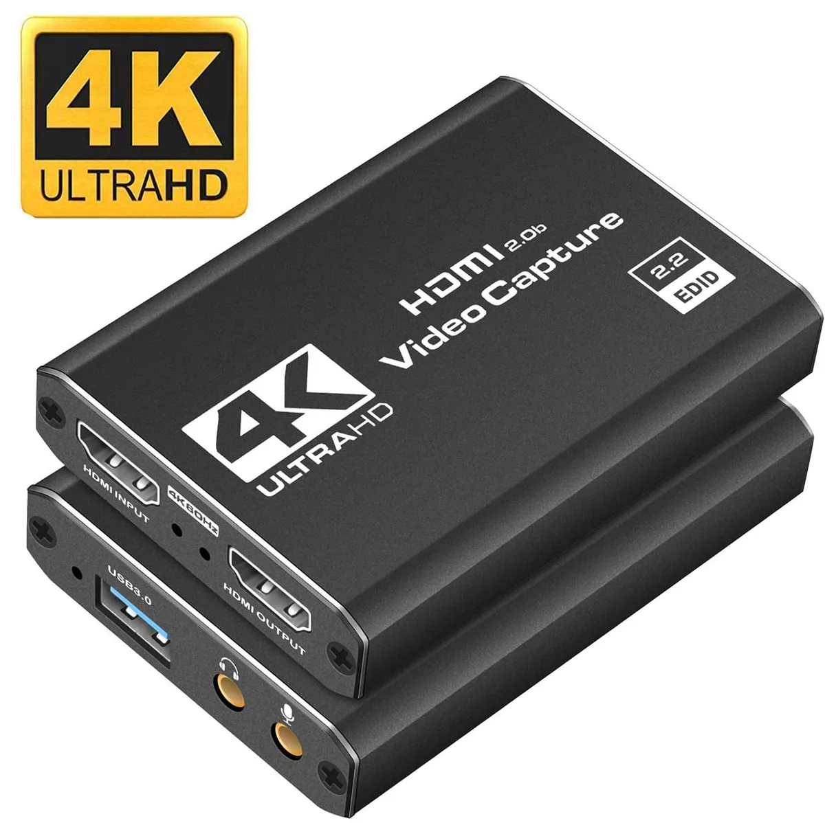 WRIARICH WRIARICH HDMI to USB/Type-C Video Capture Device 4K 1080P 60FPS Black — product photo