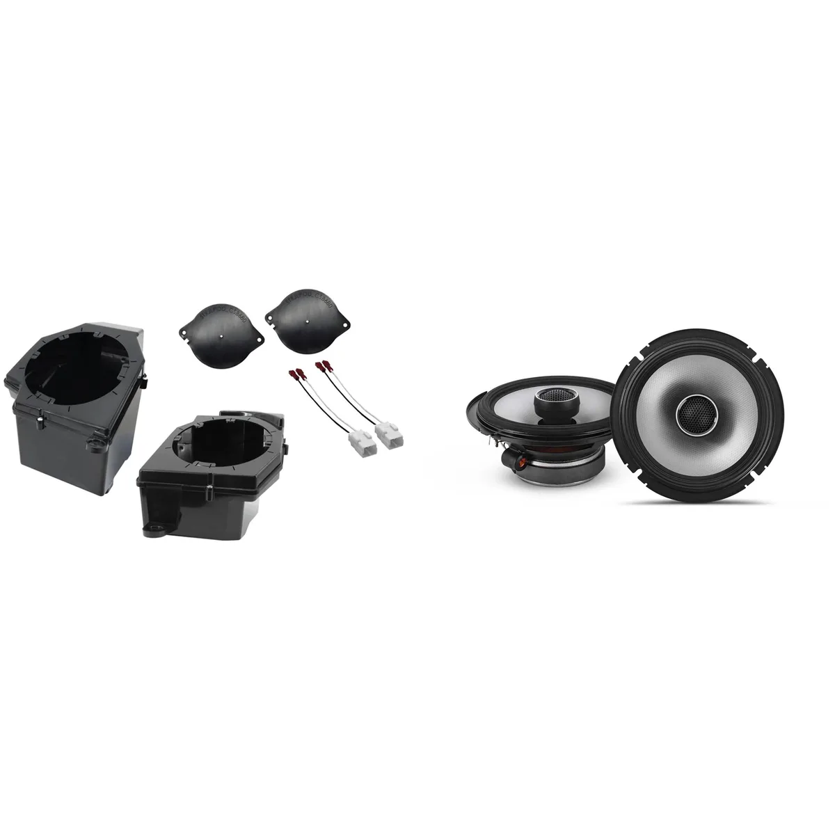 Alpine Alpine S2-S65 6.5" Coaxial Speakers with STXJLPOD Front Pods for Jeep JL/JT — product photo