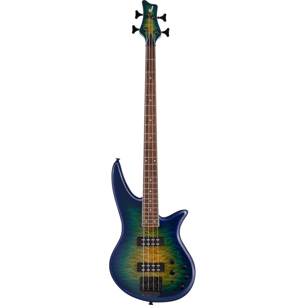Jackson Jackson X Series Spectra Bass SBXQ IV, Laurel Fingerboard, Amber Blue Burst — product photo