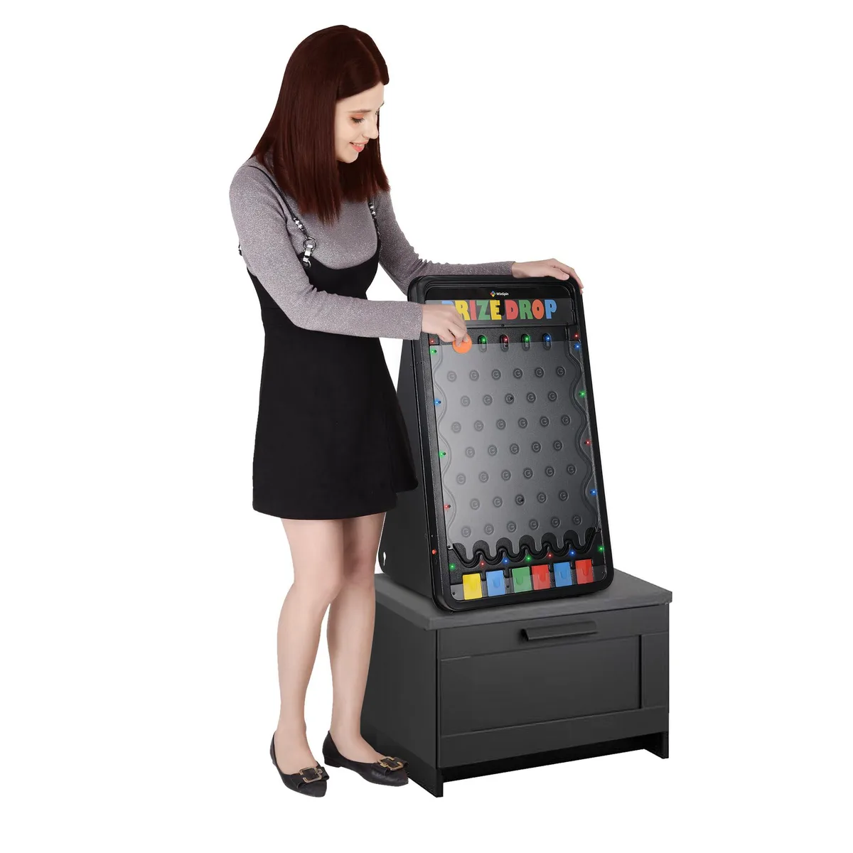 Yescom USA, Inc. Yescom USA, Inc. 35PDGSET002-3119LED-06 educational prize drop board 30x19" 22 pucks 6 slots LED lights — product photo