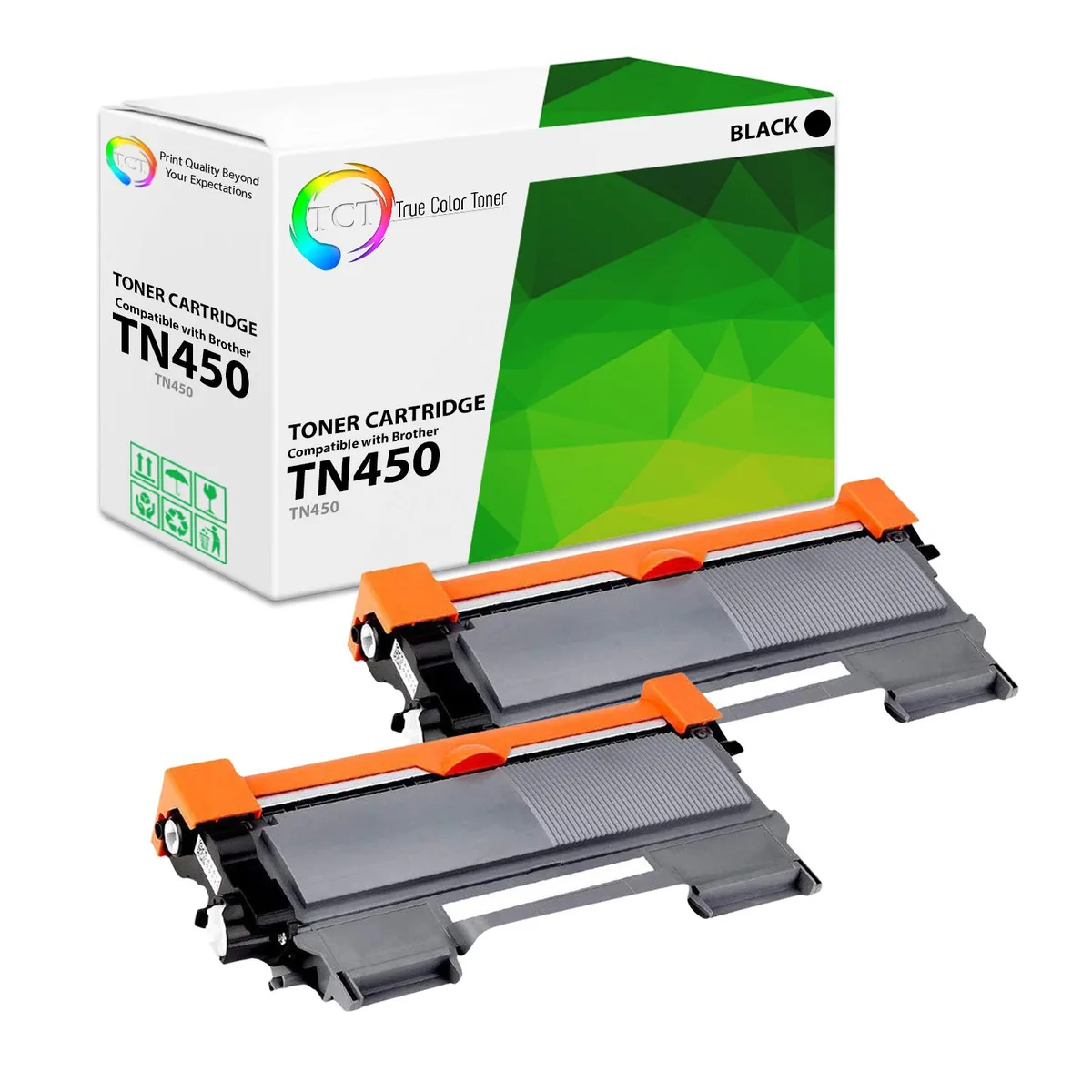 True Color Toner True Color Toner TN450 Black Toner Cartridge 2 Pack 2600 Pages — product photo