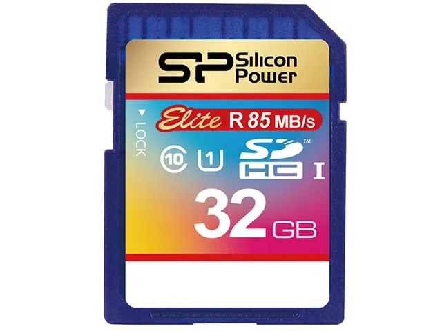 Silicon Power Silicon Power 32GB Elite SDHC UHS-I/U1 Class 10 85MB/s SP032GBSDHAU1V10 memory card — product photo