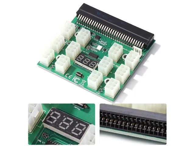 VOVOV VOVOV Server PSU Adapter Board 12 Ports PCI-e 6 Pin LED Display 750W-1200W — product photo